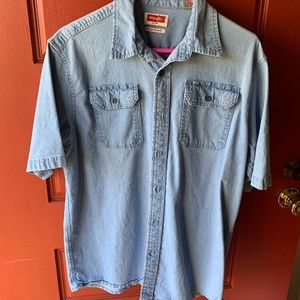 Mens short sleeve denim shirt